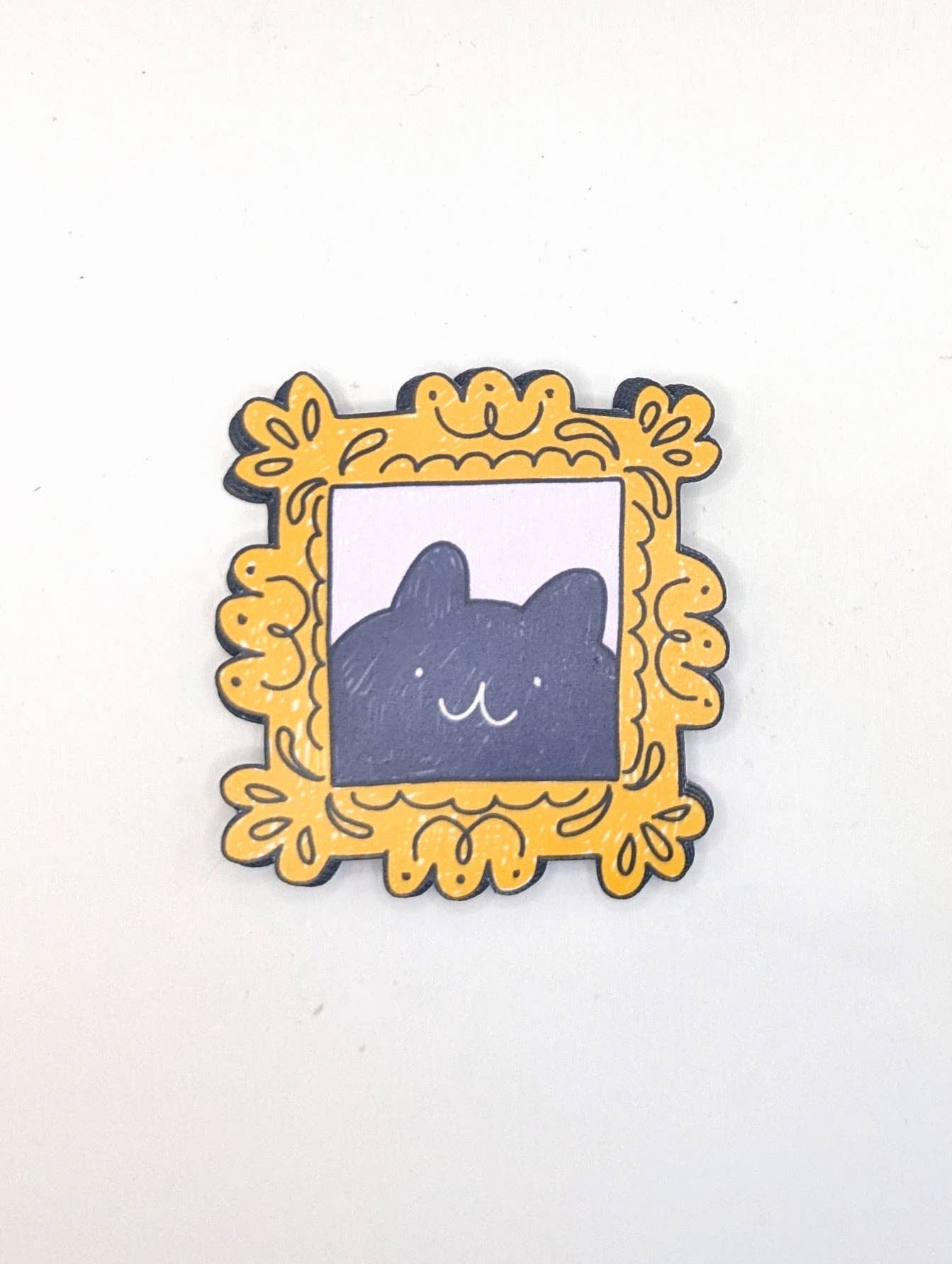Framed Cat Portrait Vinyl Sticker