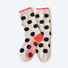 Panhandle Classic Dot Crew Socks — Cream