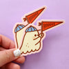 Book Fan Ghost Sticker