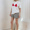 Caviar Print Bikini Graphic Tee