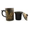 Yi Xing Clay Strainer Mug With Gold Dragon