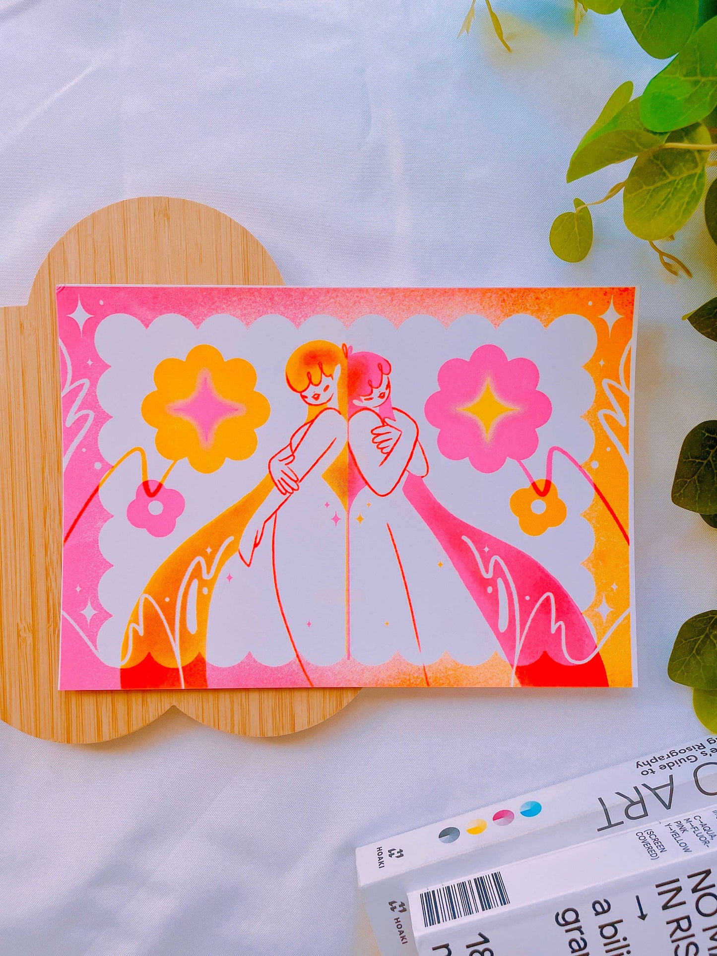 Reflecting Risograph Print