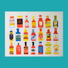Hot Sauce Risograph Print