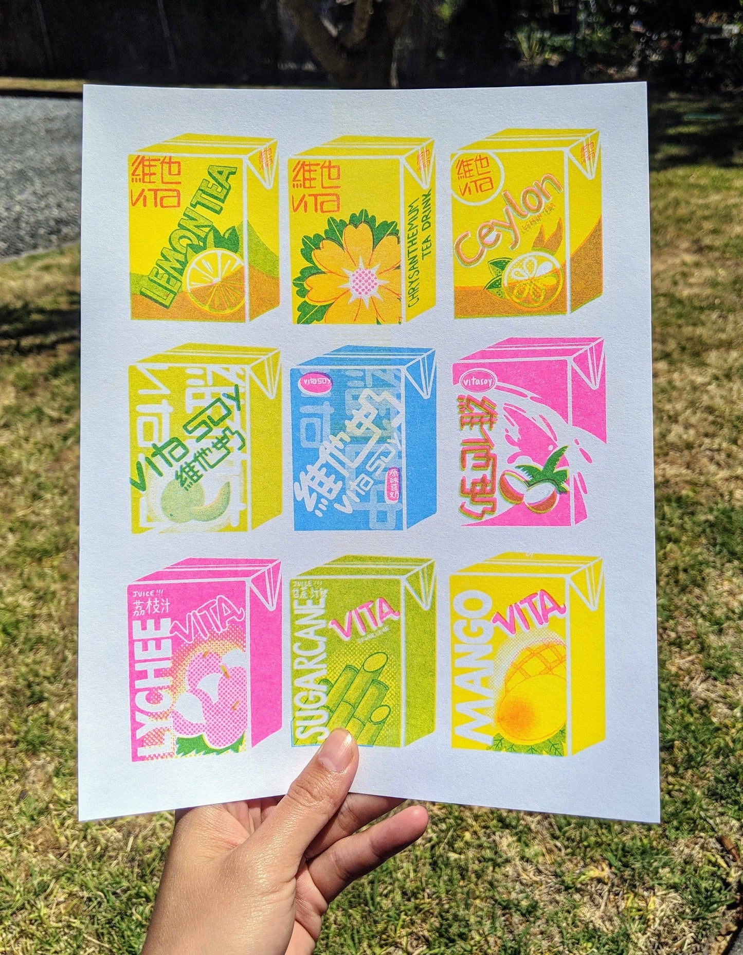Vita Tea Drink Risograph Print