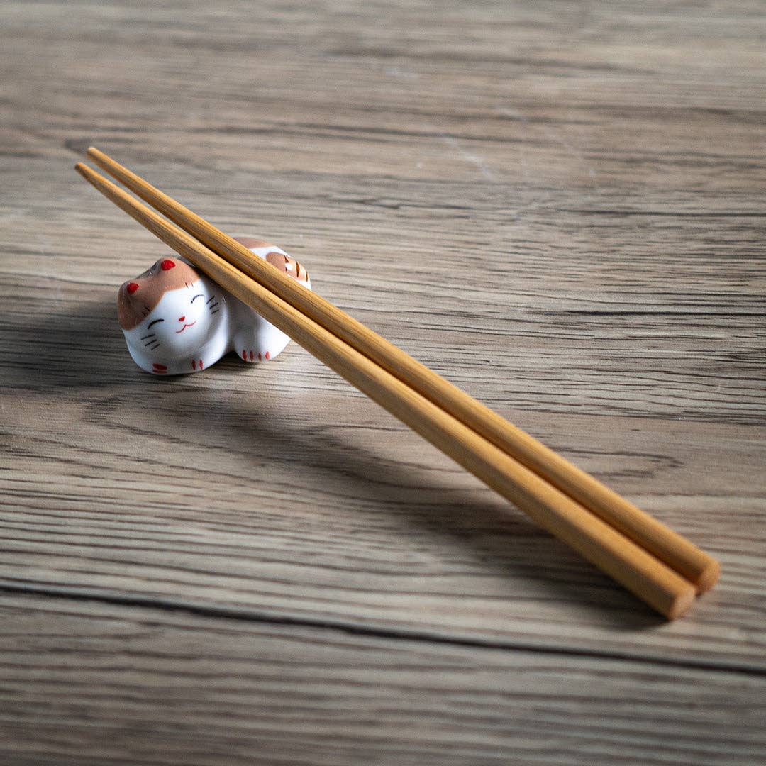 Cat Chopsticks Rest Brown