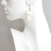 Mother-of-pearl geometric earrings