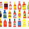 Hot Sauce Risograph Print