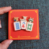 3 LUCKY DOGS MAHJONG PIN