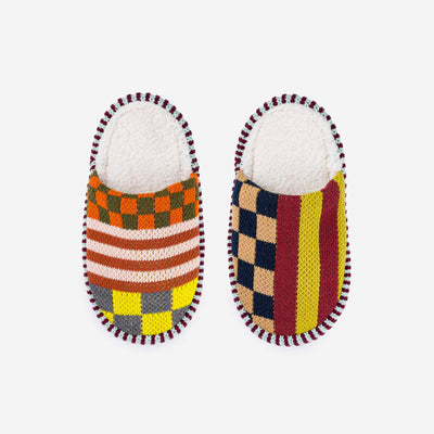 Pattern Patch Slide Slippers