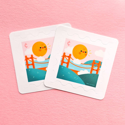 Golden Gate Bridge Stamp Sticker