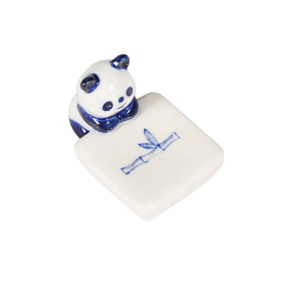 Panda and Bamboo Porcelain Chopsticks Rest