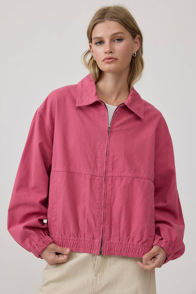 Color Dyed Zip-Up Jacket