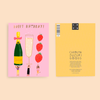 CHAMPAGNE WISHES - Birthday Card