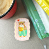 Books and Coffee Loving Hamster Sticker