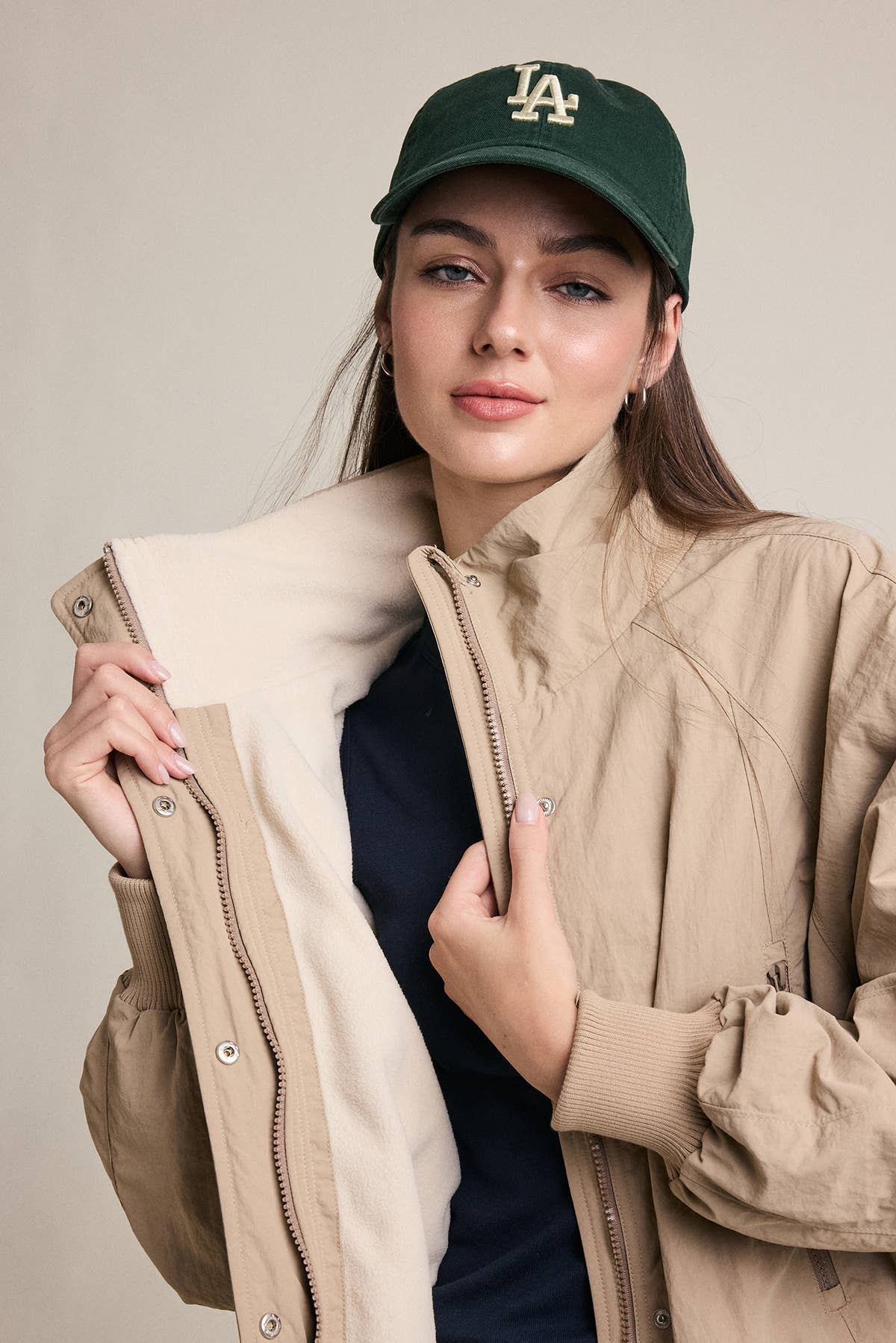 Cozy Fleece-Lined Zip & Snap Jacket