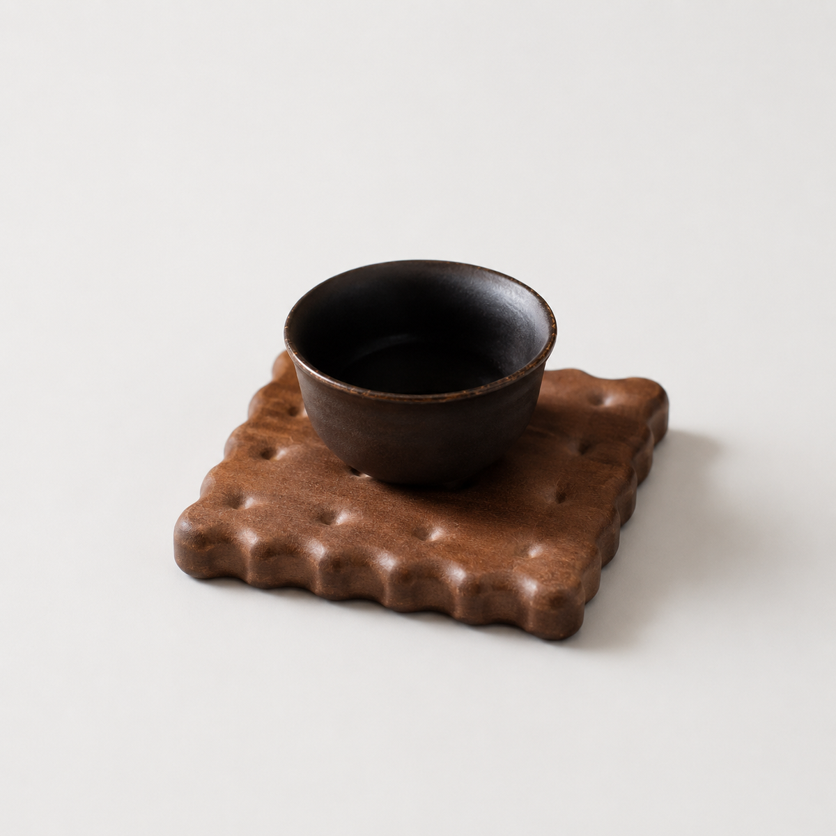 Solid Wood Biscuit Coaster
