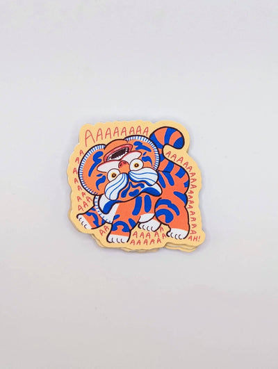 Screaming Tiger Sticker