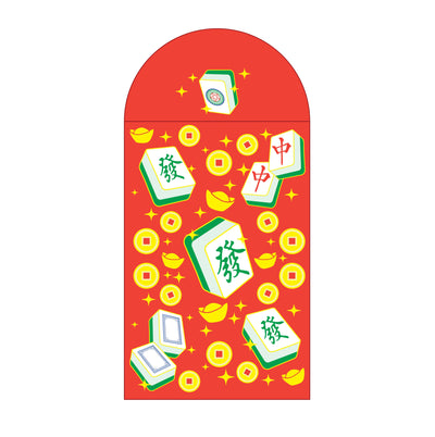 Lucky Mahjong Gold Foiled Red Envelopes Set of 3
