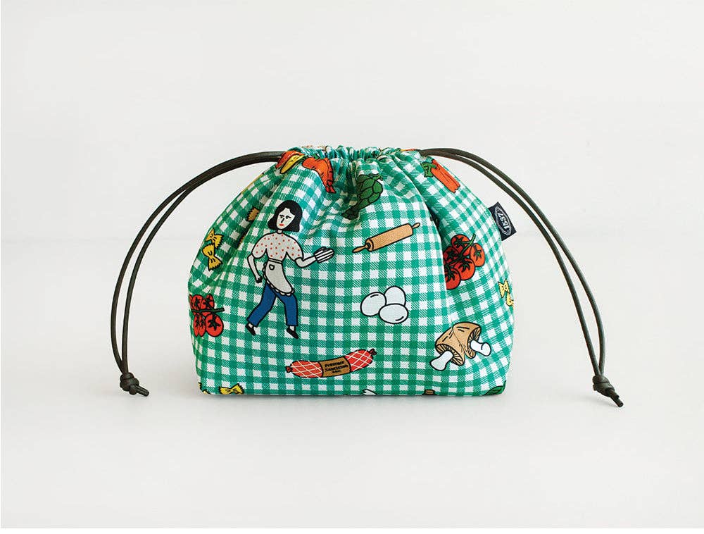 Oxford Cotton Insulated Lunch Pouch