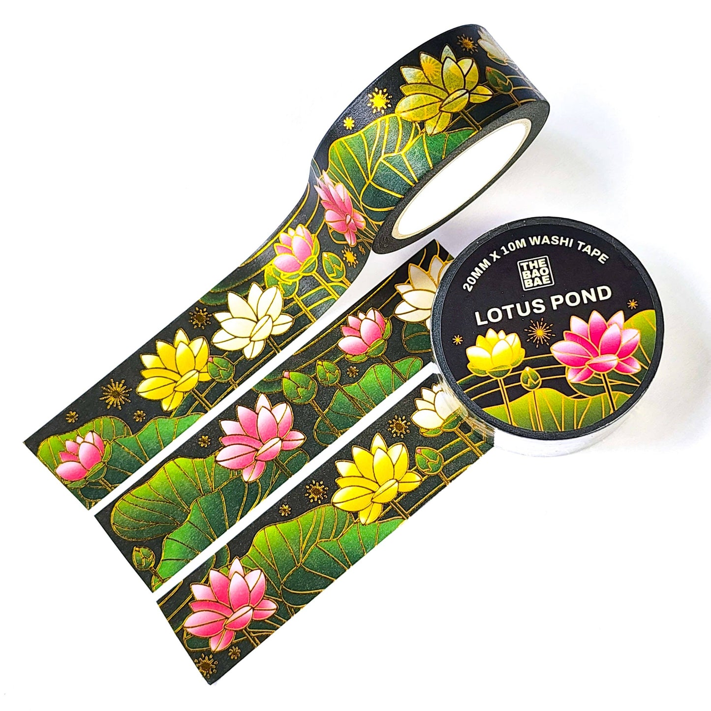Lotus Pond Gold Foil Washi Tape