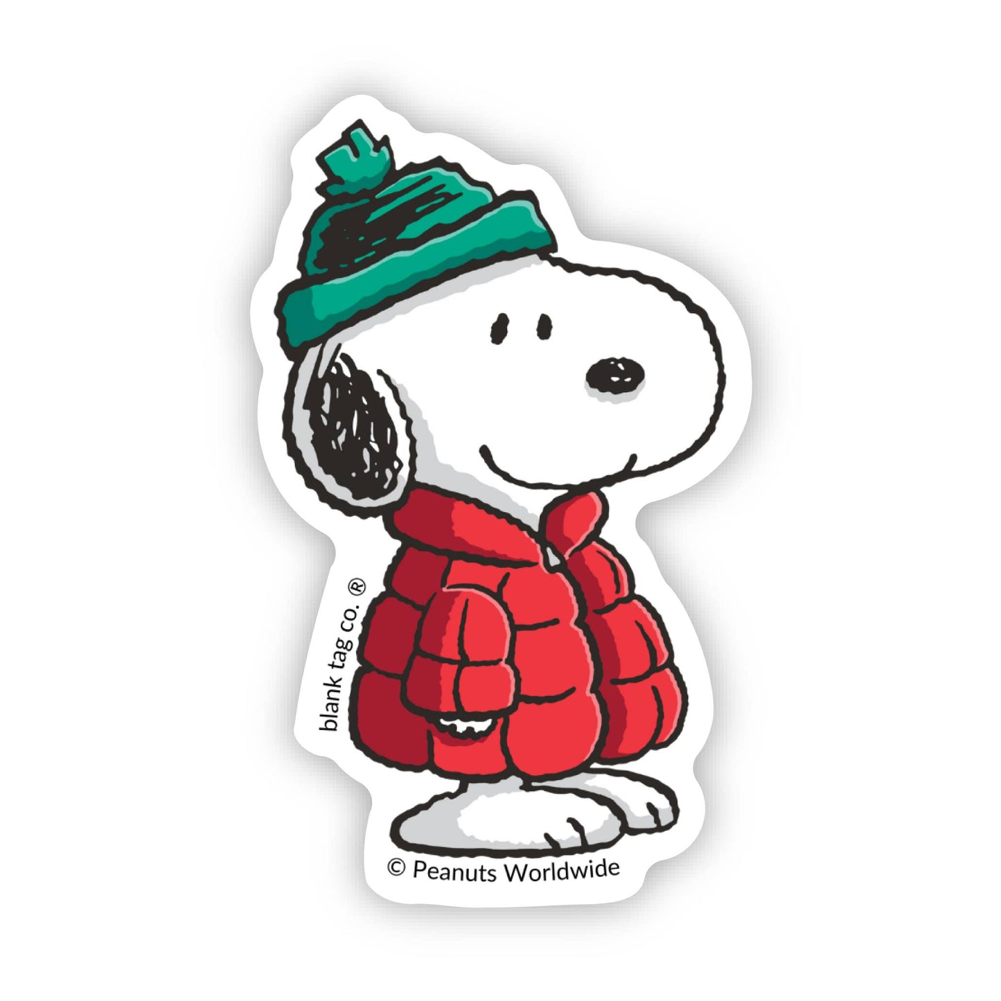 Snoopy With A Puffy Jacket Sticker
