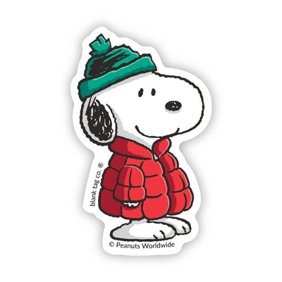 Snoopy With A Puffy Jacket Sticker