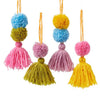 Bright Pom Pom Ornaments - Set of 4