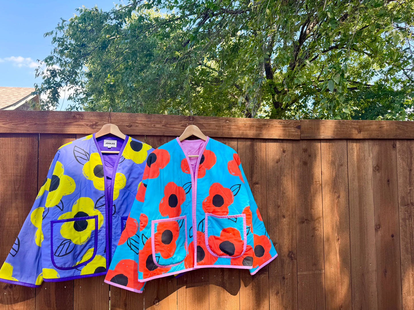 Blue garden quilting jacket