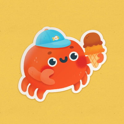 Summer Crab Sticker