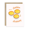 Golden Egg Tart Birthday Card