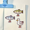 Fish With Legs Vinyl Sticker