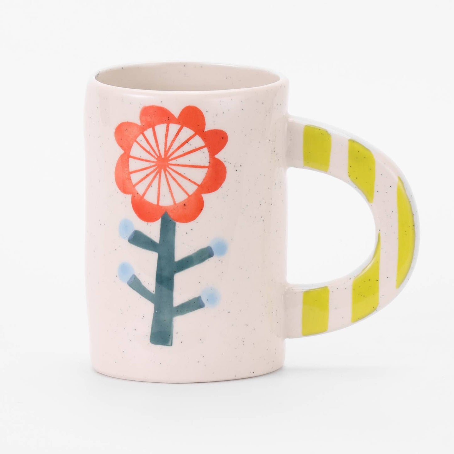 Red Flower Ceramic Mug