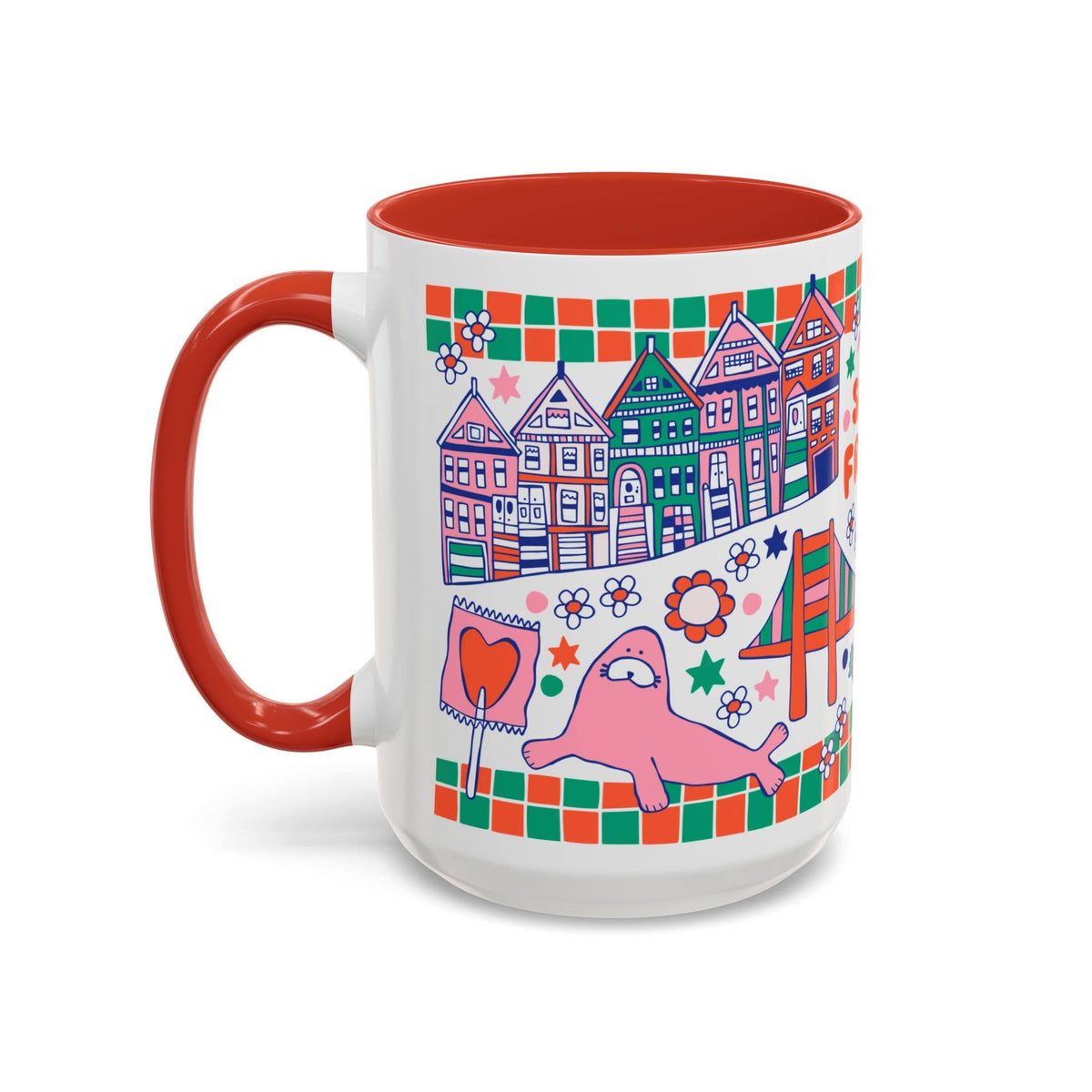 San Francisco - *BIG* Coffee Mug (15oz, red)