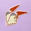Book Fan Ghost Sticker