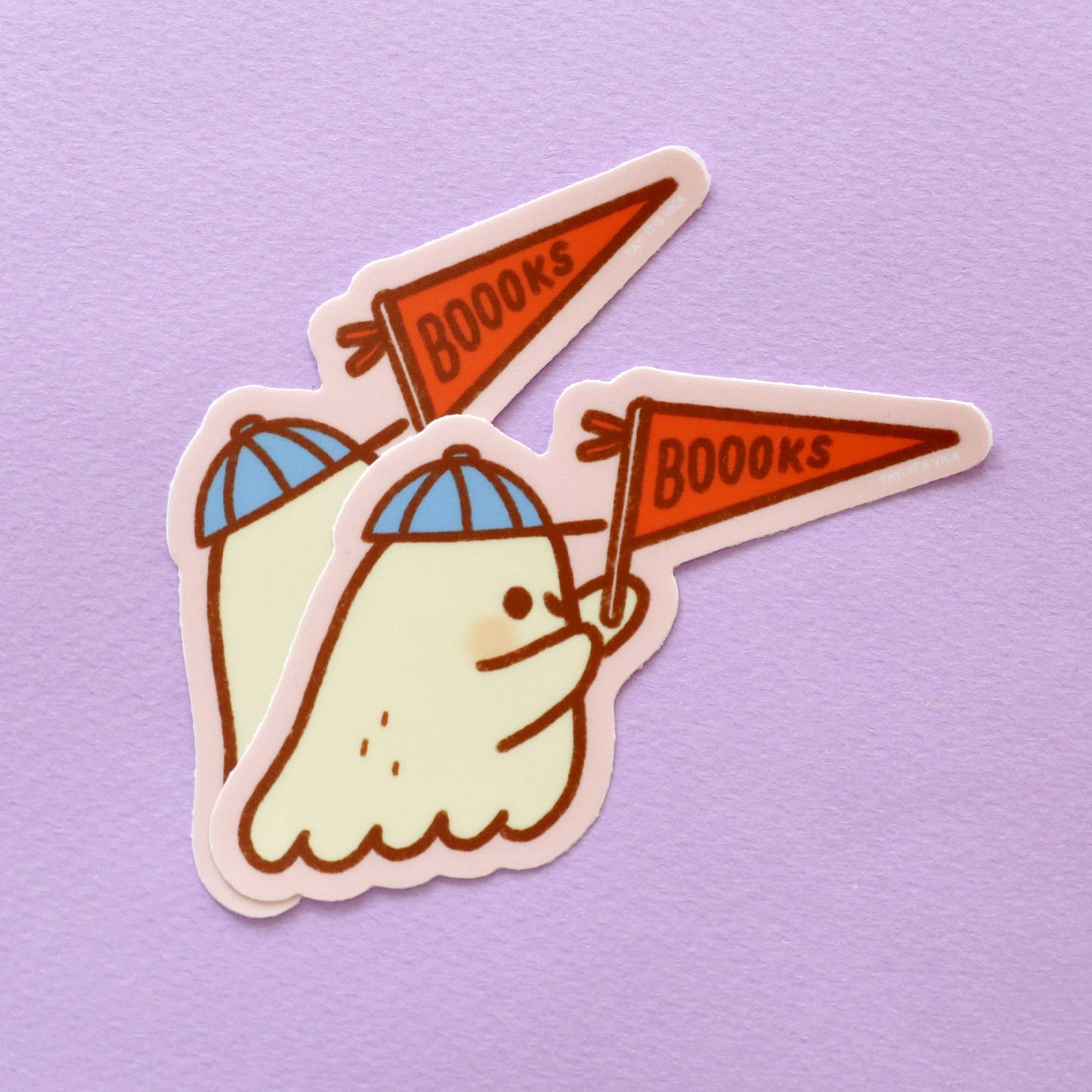 Book Fan Ghost Sticker