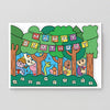 Happy Birthday Forest Surprise Shaped Card