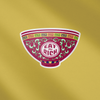 Eat the Rich Mun Shou Porcelain Bowl Vinyl Sticker