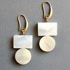 Mother-of-pearl geometric earrings