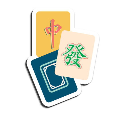 Mahjong 3 Dragons Magnet