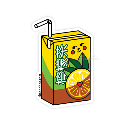 Lemon Tea Juice Box Sticker