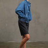 Washed Denim Bomber Jacket