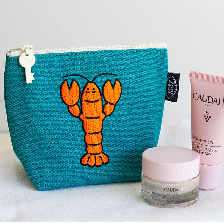 Embroidered Boat Pouch