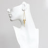 Brass Triangle Chandelier earrings