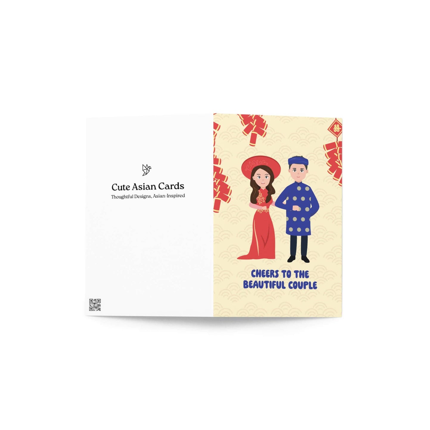 Vietnamese Couple Wedding Card