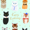 PARTY CATS  - Birthday Card