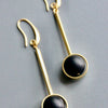 Jet glass earrings