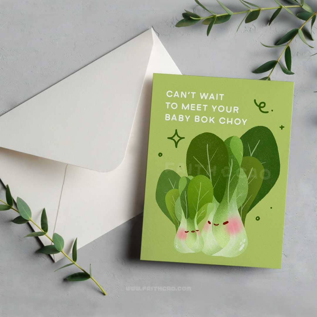Bok Choy Baby Card