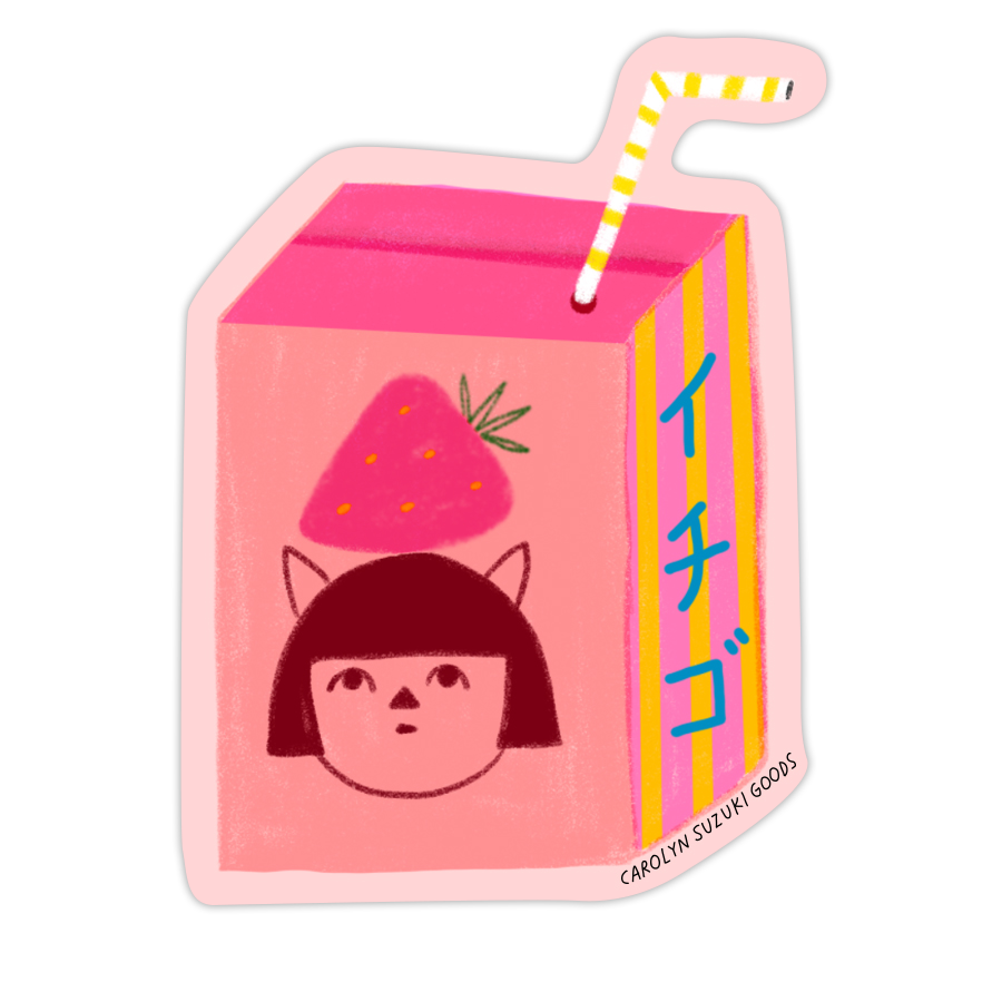 Ichigo Milk -Die Cut Sticker