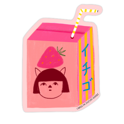 Ichigo Milk -Die Cut Sticker
