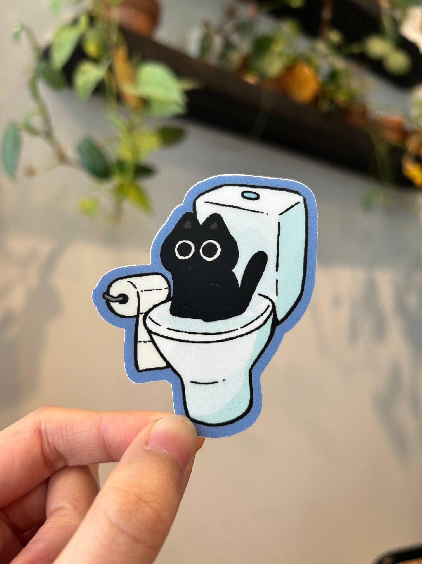 Toilet Cat sticker